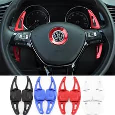 Volkswagen Amarok Golf Jetta Polo T-Cross Fox 2015-2025 Volante Paddle Shifter Extensão Alumínio Engrenagem Adesivos
