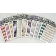 Kit com 2 Cartelas adesivas acrílica pedra Strass diversas cores para artesanato PP