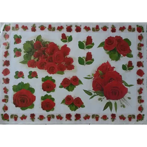 Papel Decoupage Litoarte flores - 34x49 cm