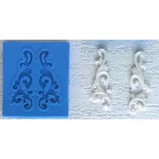Molde de silicone 2570 Arabesco biscuit e confeitaria.
