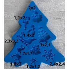 Molde Silicone 2753 biscuit e confeitaria enfeites de Natal.