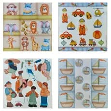 Papel de Decoupage tema Infantil - Atelier das Artes/Pintando e bordando - 30x30 cm