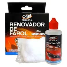 Kit Restaurador de Farol Orbi 50ml + Estopa Recupera Brilho de Faróis Amarelados