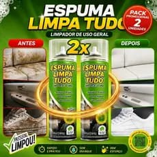 Espuma Magica Limpa Tudo Multiuso 370g 2 UNIDADES Limpeza Seco Remove Manchas Estofados Banco Tênis