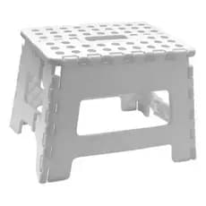 Banqueta Dobrável Multiuso 22cm Antiderrapante Suporta 150kg Compacta Portátil