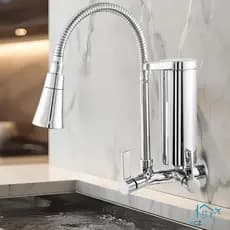 Torneira Gourmet Com Filtro Cozinha de Parede Luxo Pia Mesa 1/4 De Volta