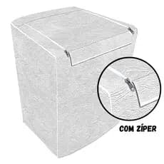 Capa Máquina Lavar Com Ziper Interior Flanelado Consul Brastemp Electrolux Colormaq
