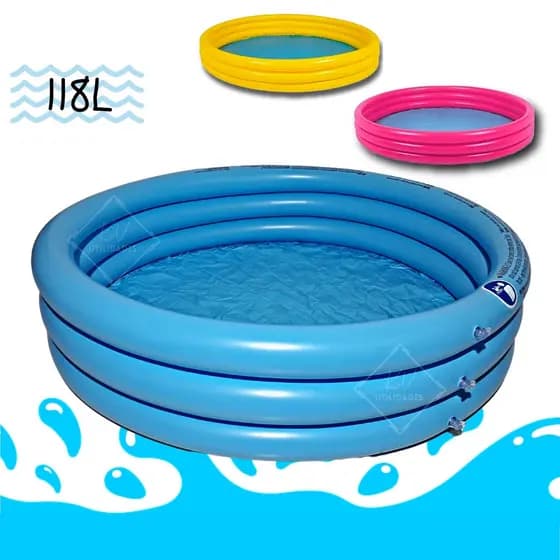 Piscina Infantil Inflável 118 Litros 3 Anéis Para Criança Água Ou Bolinha