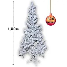 Árvore De Natal Branca ou Verde 1,80m Com 320 Galhos Pinheiro Artificial Pé De Ferro