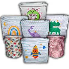 Cesto Organizador Multiuso Grande De Roupa Brinquedo Tecido Impermeável Com Alça