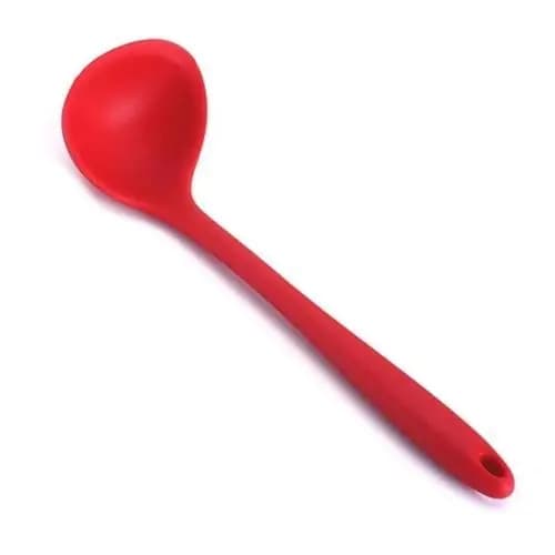 Concha Silicone Vermelha Cozinha Resistente Flexível Antideslizante Utensilio Pratico Duravel
