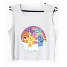 Regatinha feminina Ursinhos Carinhosos Fitness camiseta feminina malha fria roupa de academia tendência tumblr