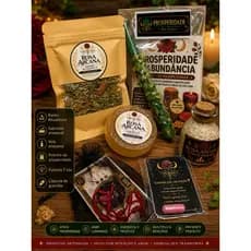 KIT RITUALÍSTICO PROSPERIDADE E ABUNDÂNCIA chama dinheiro banho de ervas sabonete artesanal vela autocuidado espiritual