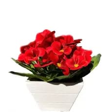 Vaso Decorativo Com Flores Artificiais Para Decoração de Sala, Quarto, Banheiro Hortênsia