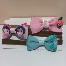 kit de 03 faixinhas cabelo bebê infantil laços de cabelo