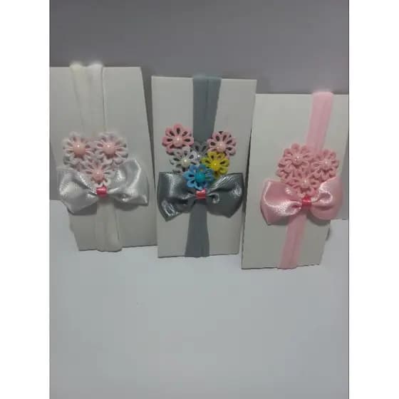 kit com 03 faixinhas bebê tiaras bebê maternidade
