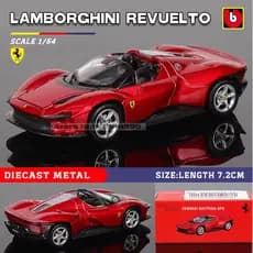 MINIATURA FERRARI DAYTONA SP3 BBURAGO DIECAST METAL ESCALA 1:64