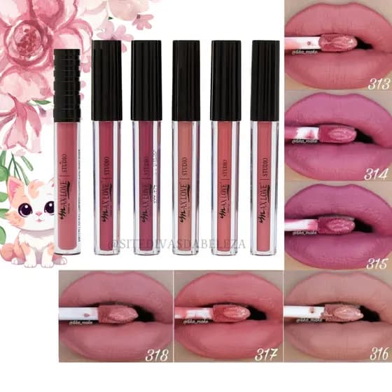 Batom Matte 24 Horas Max Love 313 ao 318