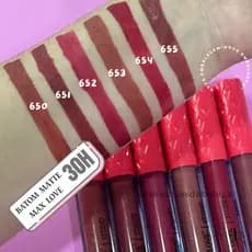 Batom Liquido Matte Nude 30h Max Love 650 a 655