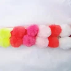 Kit 10/20 Xuxinhas Pom Pom Rabicó de Cabelo infantil e Adulto Com Lacinho/ Elástico Scrunchies