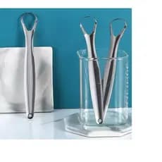 Limpador Raspador De Língua Em Aço Inox Acaba Higiene Bucal Envio Imediato