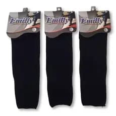 Kit Meia Social Masculina Emily Cano Longo Preta Confortável Poliamida  3 6 9 12 Pares 38 ao 44