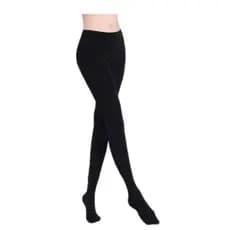 Meia Calça Flanelada Térmica Com Pé Fio 80 Preta Feminina Grossa Peluciada Inverno