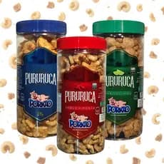 KIT 3 Potes Pururuca Torresmo Crocante Pele de Porco Low Carb Natural Porkão 360g Snack Festa