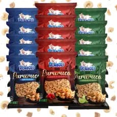 KIT 15 Pacotes de 25g Pururuca Torresmo Porkão 375g TOTAL Pacote Econômico Frito na Banha Low Carb