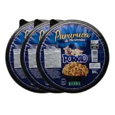 KIT 3X Torresmo Pururuca de Microondas ou Airfryer 80g - Pré-frito - Porkão - 240g Total