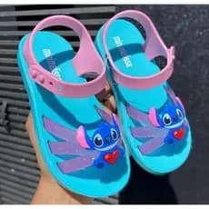 Sandália Stitch Infantil Conforto Emborrachado Criança Papete Lançamento