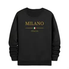 Moletom Masculino Blusa De Frio Milano Italia Gola Careca Envio Rápido