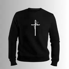 Blusa De Frio Moletom Careca Fé Elegante Algodão Quente Gola Redonda Casaco Gospel