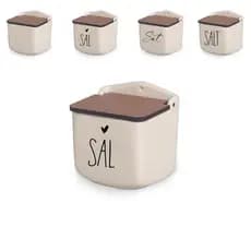 Saleiro de Cerâmica Segunda Linha Defeitos Porta Sal Orgânico Minimalista 1Kg Decoração Cozinha