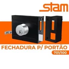 Fechadura para Portão Sobrepor Inox Preto Fosco - Resistente e Versátil para Portões Externos