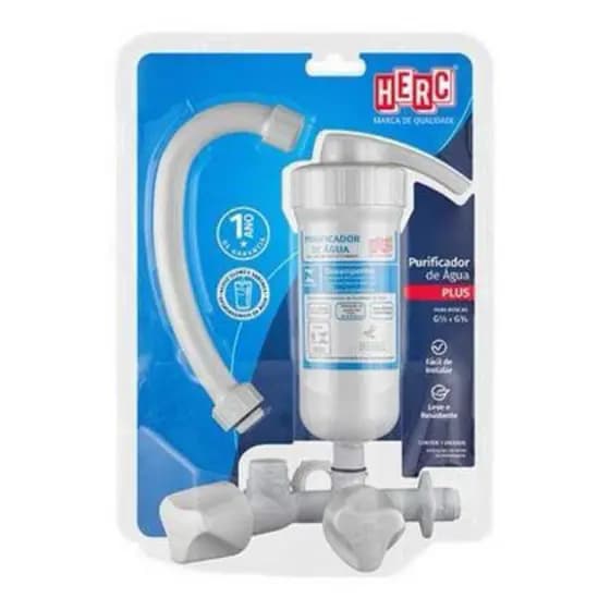 Purificador Filtro De Água Herc Com Torneira De Parede Plus Branco
