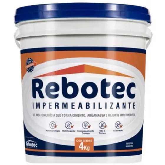 Rebotec Impermeabilizante 4kg Balde - Original sua casa sem infiltraçoes