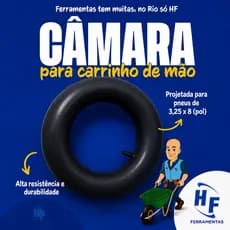 Câmara de Ar para Carrinho de Mão HF 3.00/3.25-8 Reforçada