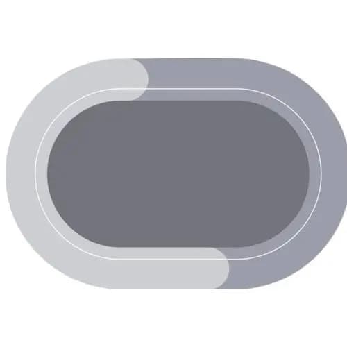 Tapete Banheiro Oval Antiderrapante Confortavel Facil Limpeza Elegante