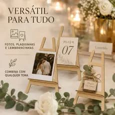 Kit Mini Cavaletes MDF para Fotos Polaroid Decoração de Festa Lembrancinhas Eventos Casamentos