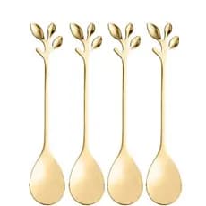 Kit de Colheres Luxo SOFISITICADAS e Elegância para Presentear em Qualquer Ocasião Premium FOLHAS