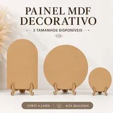 Painel Decorativo Arco Redondo para Festa Infantil Aniversário Cenário Mesa Fotos e Eventos MDF 3mm