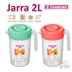 Jarra Plástico 2l Freezer Lava-louças Micro-ondas BPA Free Sanremo
