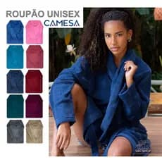Roupão Microfibra Masculino Feminino Adulto Unissex Camesa 180g/m²