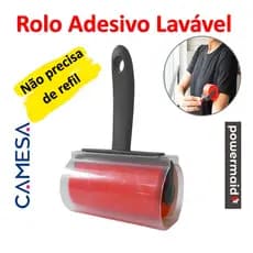 Rolo Adesivo Lavável Não Precisa de Refil Retira Pelo Poeira Fiapo Cabelos Camesa Powermaid