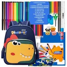 Kit Mochila com Material Escolar Infantil Completo Mochila Escolar Criança Material Estojo Escolar