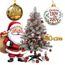 Arvore de Natal Com 100 lâmpadas de Pisca Pisca Led 60 cm