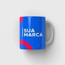 Caneca Personalizada em Porcelana 325ml para Sublimação – Estampe Foto, Nome e Logo