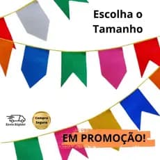 Kit 20 Metros Bandeirinhas De Plástico ou Seda Festa Junina São João Decoração Bandeirola Arraiá