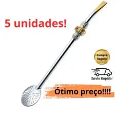 Bomba de Chimarrão Erva Mate - 5 unidades
